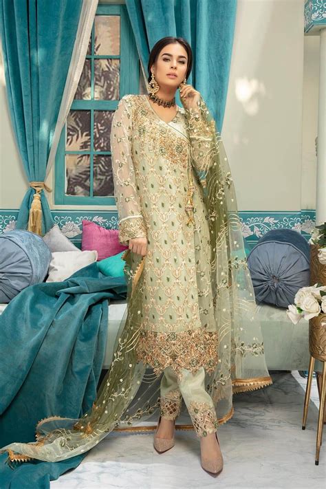 women's net with shantoon silk grey color embroidery work semi stitched designer <b>pakistani</b> salwar <b>suit</b>. . Amazon pakistani suits